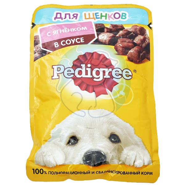 پوچ مخصوص توله سگ طعم بره pedigree 85gr